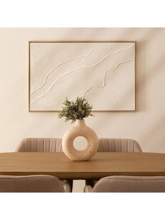 MIAhome MIAhome Wazon ceramiczny nakrapiany 25 cm Beżowy
