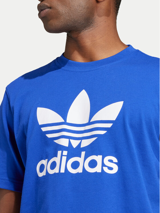 adidas adidas T-Shirt adicolor Trefoil IZ3058 Niebieski Regular Fit