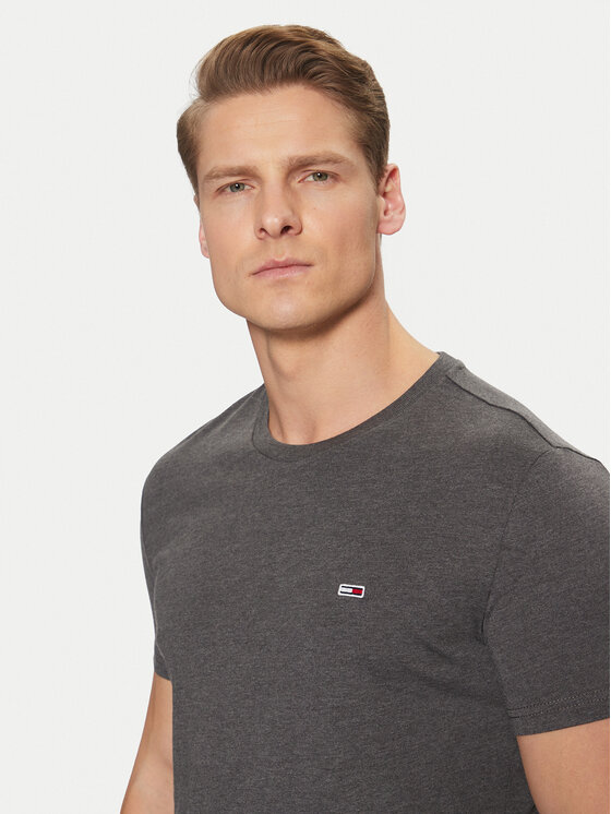 Tommy Jeans Tommy Jeans T-Shirt Jaspe DM0DM20363 Szary Slim Fit