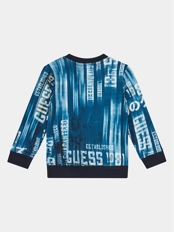 Guess Guess Bluză N4RQ01 KA6R3 Albastru Regular Fit