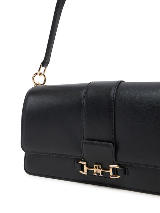 Tommy Hilfiger Tommy Hilfiger Torebka Heritage Leather Conv Crossover AW0AW17399 Czarny