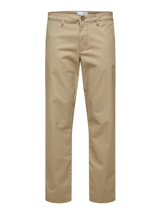 Selected Homme Selected Homme Kalhoty z materiálu New 16087665 Béžová Regular Fit