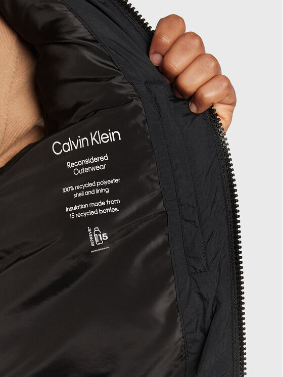 Calvin Klein Calvin Klein Kamizelka Crinkle K10K110334 Czarny Regular Fit