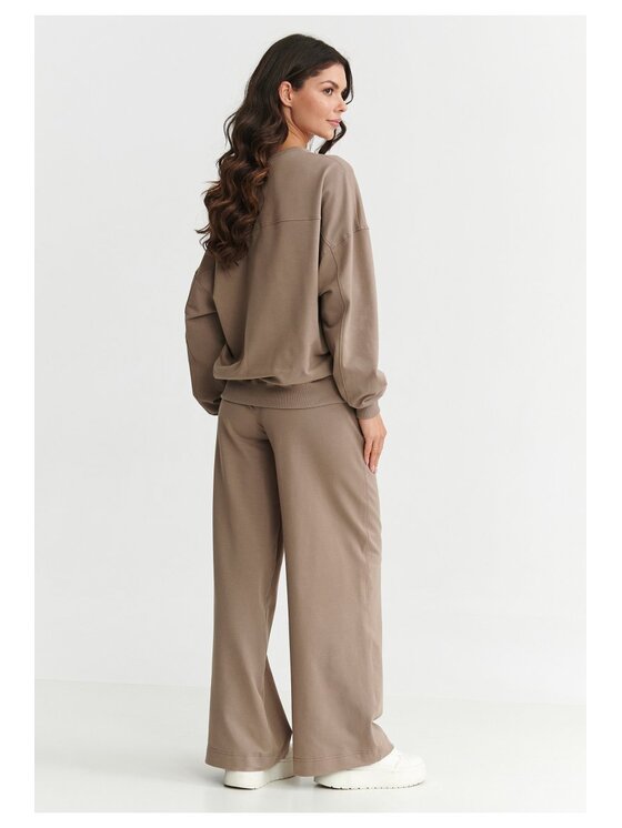 Makadamia Makadamia Dres M890 Brązowy Loose Fit