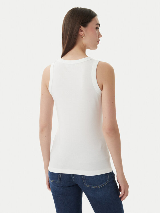 Luisa Spagnoli Luisa Spagnoli Top Bordo 543281 Bílá Slim Fit