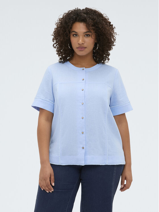 Fiorella Rubino Fiorella Rubino Koszula 5071T001481N004 Turkusowy Regular Fit