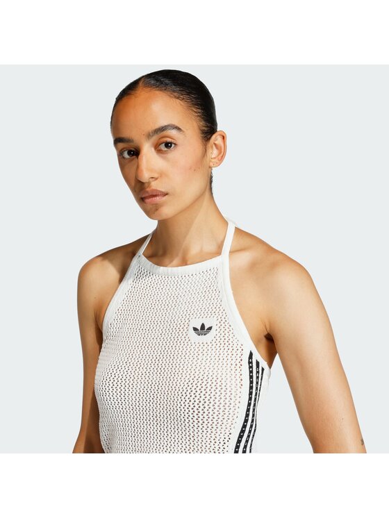 adidas adidas Топ Knitted Crochet KC6485 Білий Slim Fit