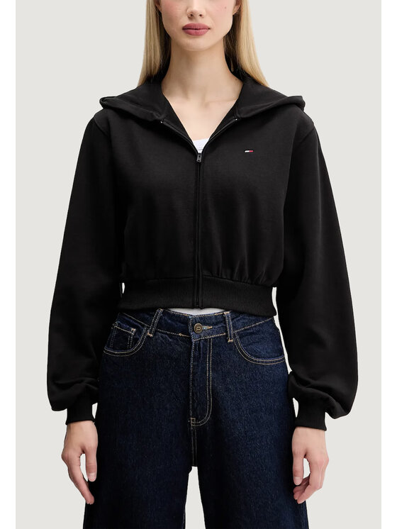 Tommy Jeans Tommy Jeans Μπλούζα TJW RLX CRP S-FLAG Z Μαύρο Casual Fit