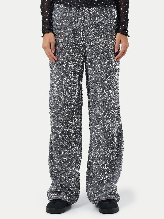 Noisy May Noisy May Hlače Mia 27032396 Srebrna Loose Fit