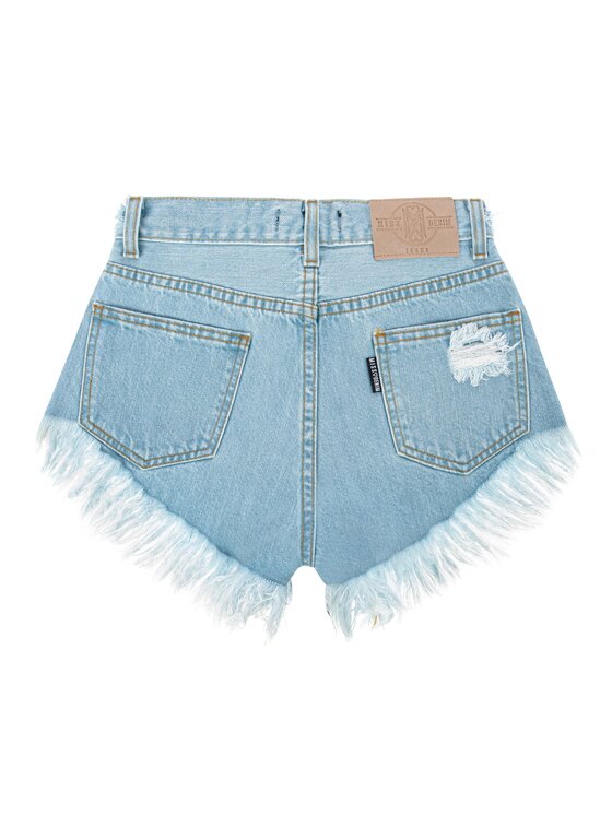 MissDenim MissDenim Szorty jeansowe High Waist Niebieski Regular Fit