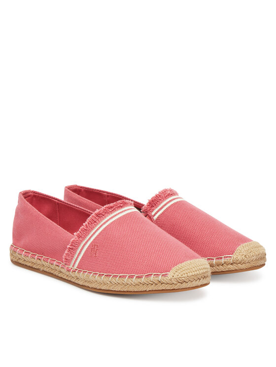 Tommy Hilfiger Tommy Hilfiger Espadrilles Fringe Canvas Closed Espadrille FW0FW08881 Rózsaszín