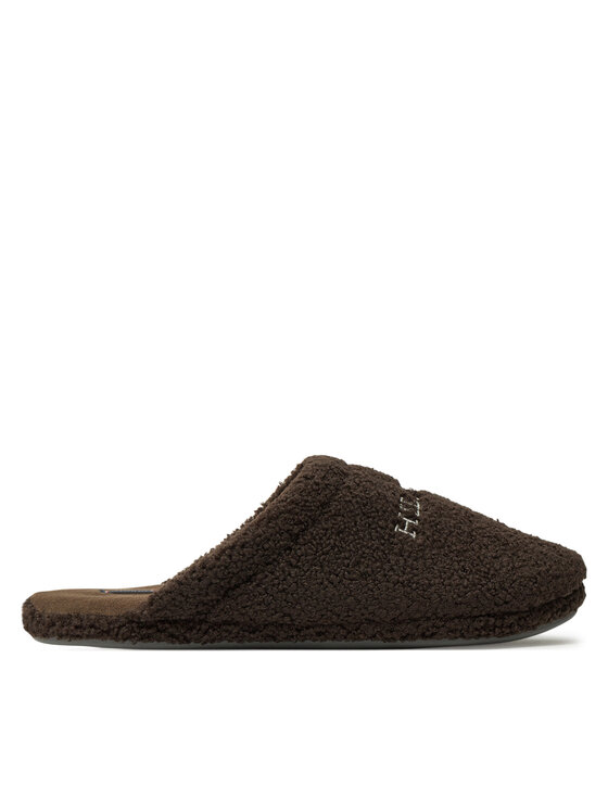 Tommy Hilfiger Papuče Warm Curly House Shoe FM0FM05226 Hnedá