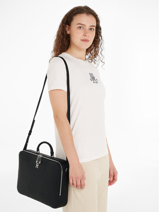 Tommy Hilfiger Tommy Hilfiger Чанта за лаптоп Emblem AW0AW14869 Черен