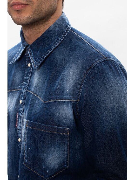 Dsquared2 Dsquared2 Košile S74DM0452 S30341 470 Modrá Regular Fit