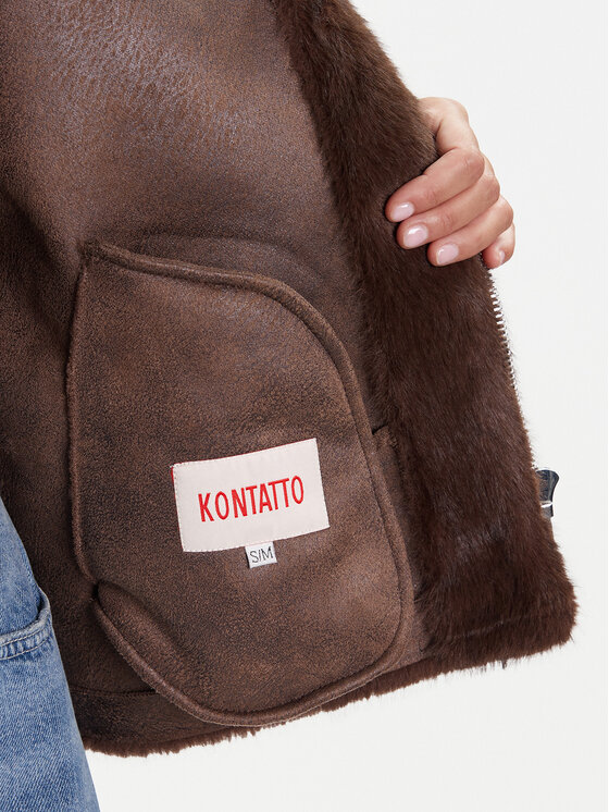 Kontatto Kontatto Γούνα Scarlett GV103N Καφέ Regular Fit