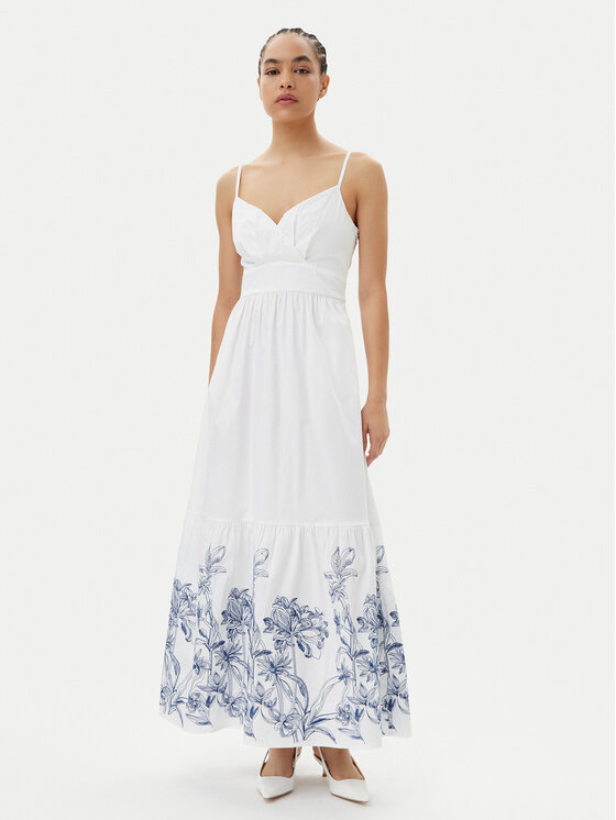 Guess Guess Nyári ruha W5GT26 WH580 Fehér Regular Fit