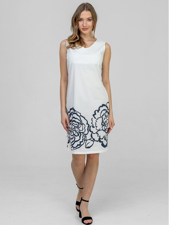 Perso Perso Letné šaty RBE266260F Biela Regular Fit