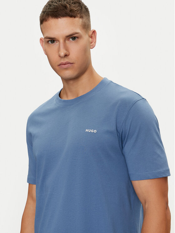 HUGO Hugo T-Shirt Dero222 50466158 Niebieski Regular Fit