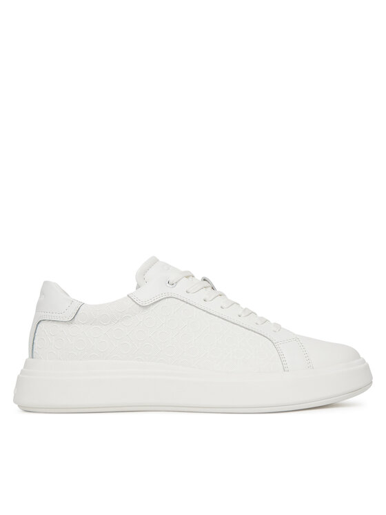 Sneakers Calvin Klein Chunky Low Top Lace Up Mono HM0HM01970 Alb