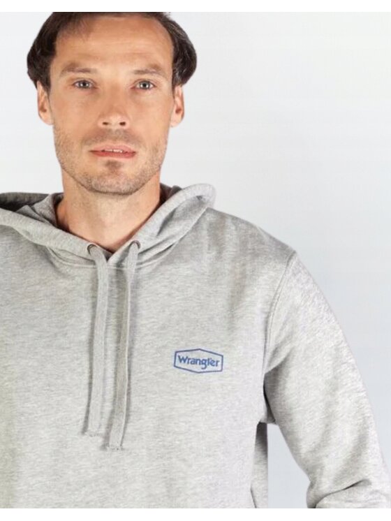 Wrangler Wrangler Bluza Hoodie Szary Hoodie Fit