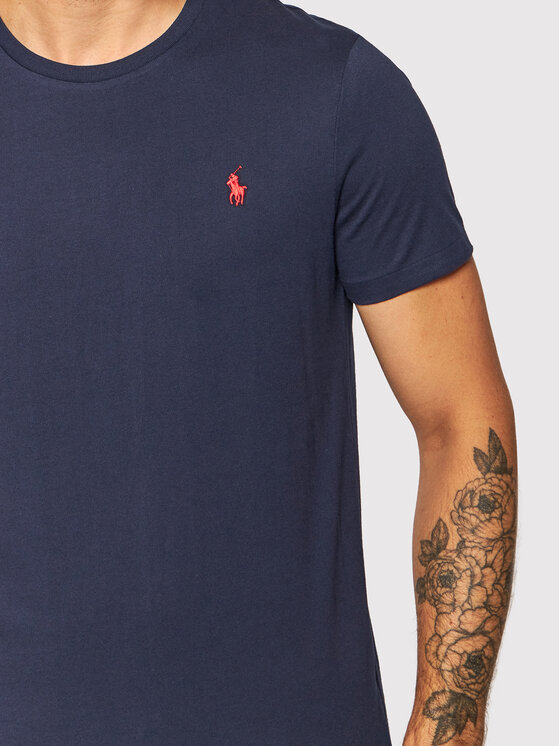 Polo Ralph Lauren Polo Ralph Lauren T-krekls Bsr 710680785 Tumši zils Custom Slim Fit