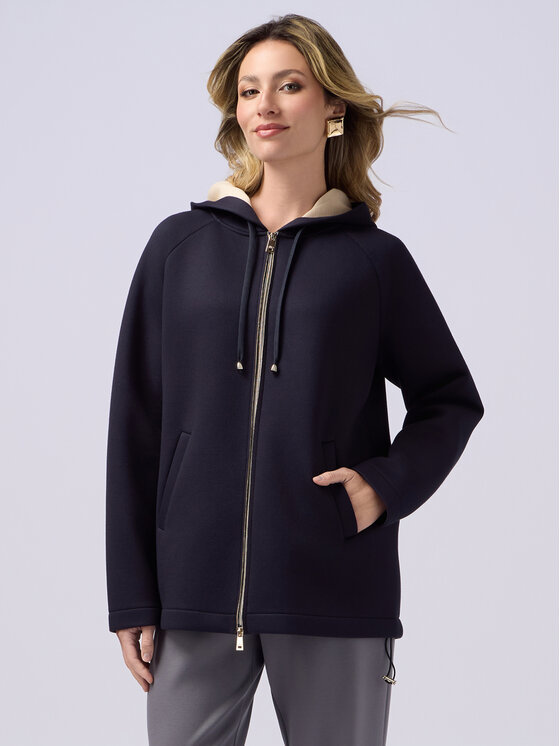 Oltre Oltre Płaszcz zimowy 8141J000208N0Z4 Niebieski A-Line Fit