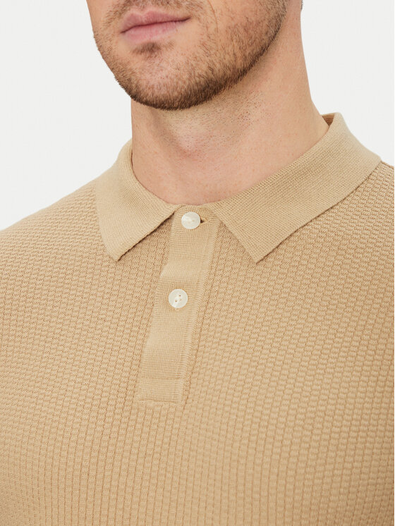 Blend Blend Polo 20718361 Beżowy Regular Fit