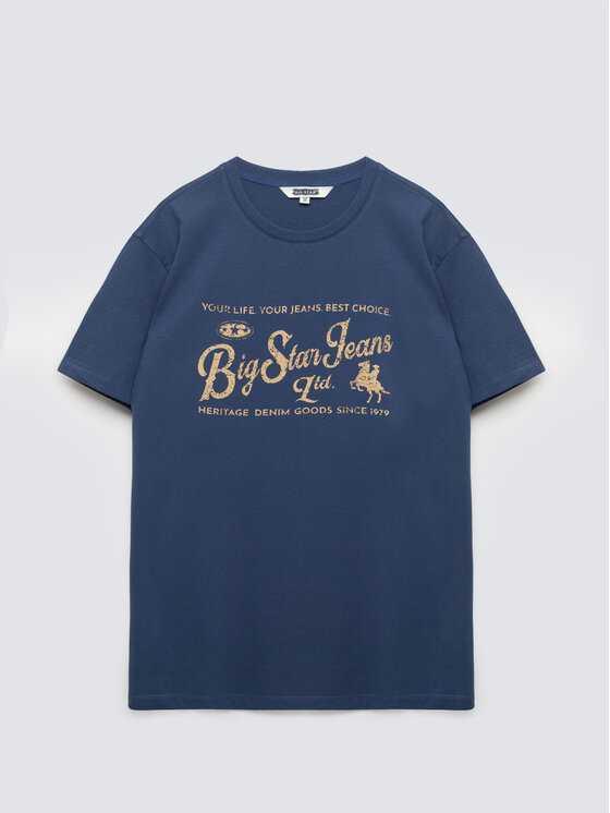 BIG STAR BIG STAR T-Shirt ELLER Niebieski Basic Fit