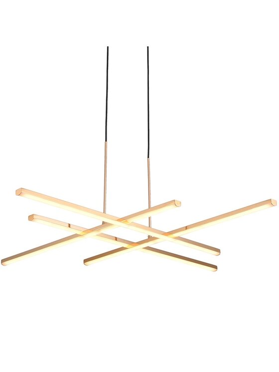 MIAhome MIAhome Lampa wisząca CRISS CROSS LED złota 78 cm Złoty