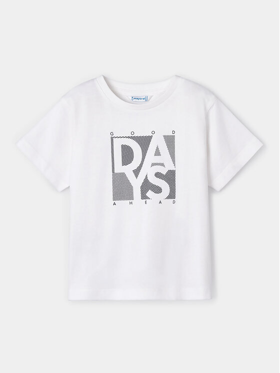 Mayoral T-shirt 170 Bianco Regular Fit, taglia : 5Y