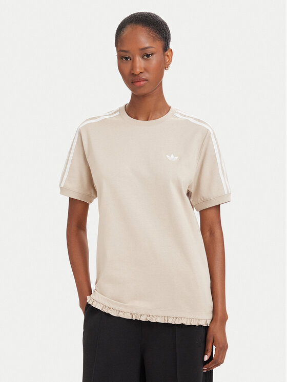 adidas adidas Majica Pleated 3S LG4315 Khaki Regular Fit