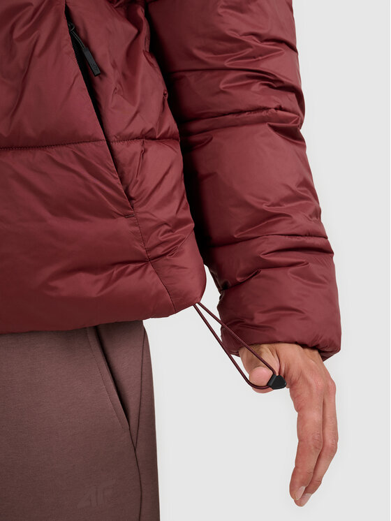 4F 4F Kurtka puchowa APRES SKI Bordowy Regular Fit