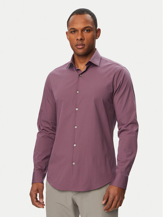 Calvin Klein Cămașă Essentials LV019EU037 Mov deschis Slim Fit