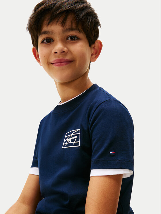 Tommy Hilfiger Tommy Hilfiger T-särk Varsity Print KB0KB09932 Tumesinine Regular Fit