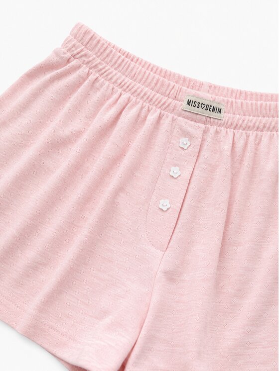 MissDenim MissDenim Piżama Pajama Set Różowy jasny Regular Fit
