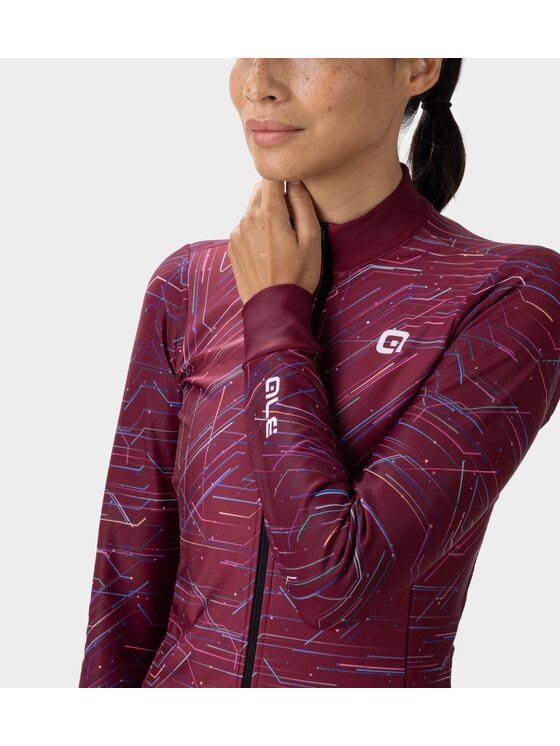 Alé Cycling Alé Cycling Bluza PR-E Byte Bordowy Regular Fit