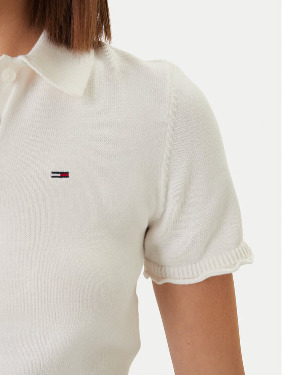 Tommy Jeans Tommy Jeans Polo majica DW0DW22597 Bela Slim Fit
