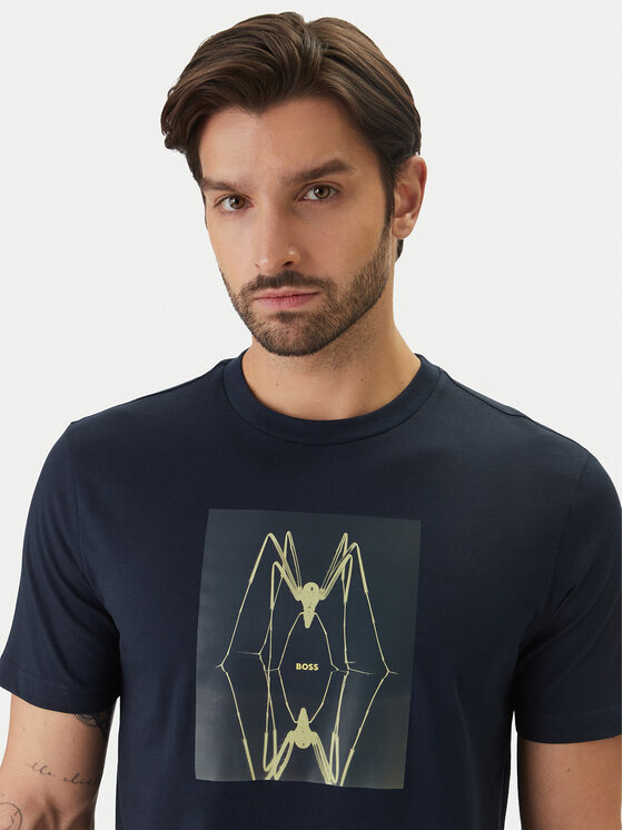 BOSS BOSS T-shirt Creature 50561861 Tamnoplava Regular Fit