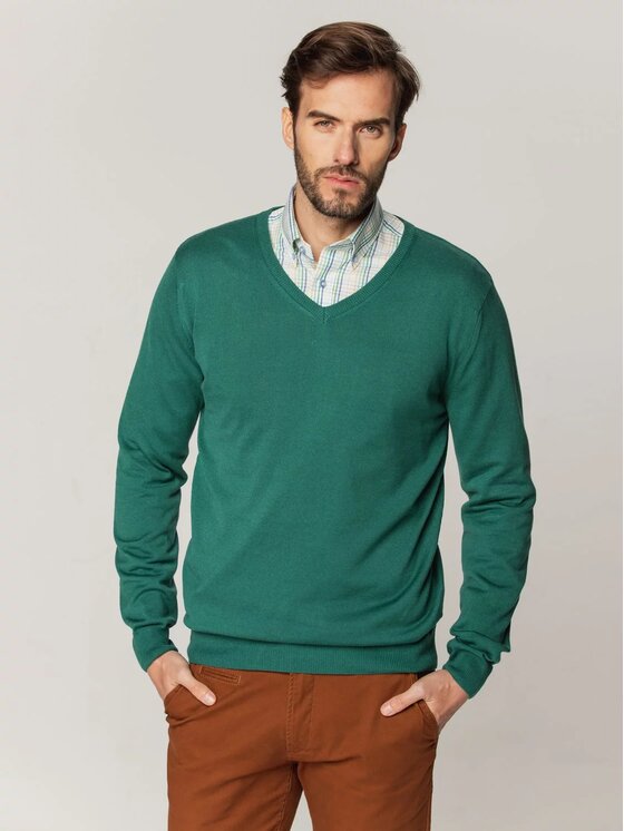 Willsoor Willsoor Sweter 71818/2 Zielony Regular Fit