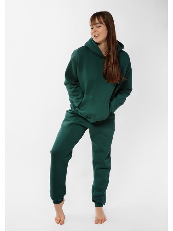DKaren Sport DKaren Sport Komplet bluza i spodnie materiałowe Randi Zielony Classic Fit