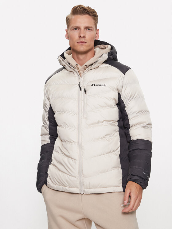Columbia Prechodná bunda Labyrinth Loop Hooded Jacket Écru Regular Fit