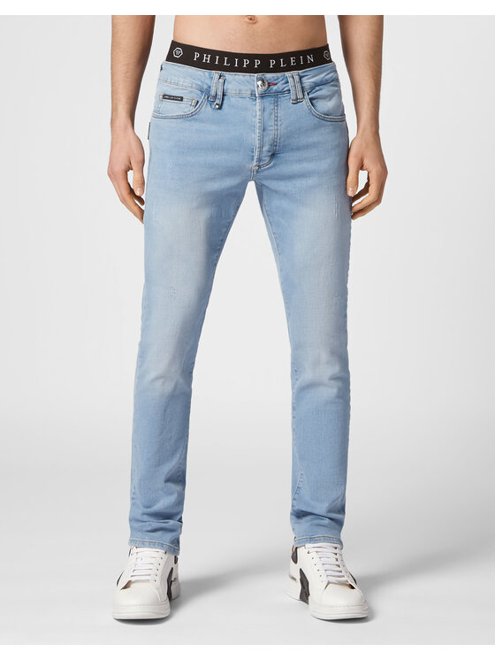 PHILIPP PLEIN PHILIPP PLEIN Džínsy 2015 Modrá Straight Leg