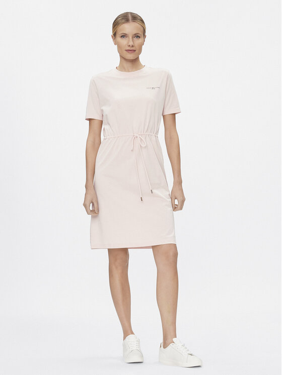 Tommy Hilfiger Tommy Hilfiger Ежедневна рокля 1985 WW0WW40734 Розов Regular Fit