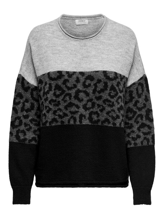 ONLY ONLY Džemper Jade 15294969 Siva Regular Fit