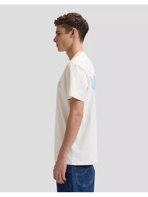 Lee Lee T-Shirt DAILY DOSE TEE Biały Relaxed Fit