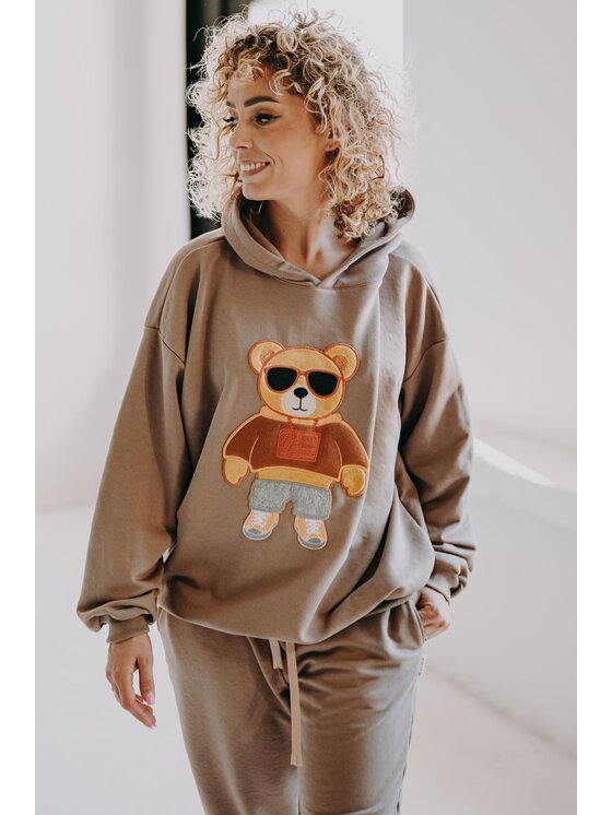 Bejbi Story Bejbi Story Bluza Bluza oversize Barry Teddy Brązowy Oversize