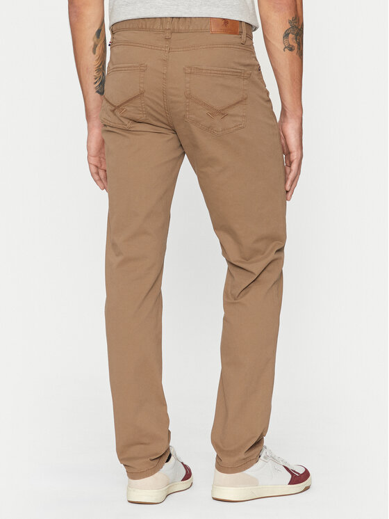 U.S. Polo Assn. U.S. Polo Assn. Hlače iz tkanine MUP3385 Bež Slim Fit