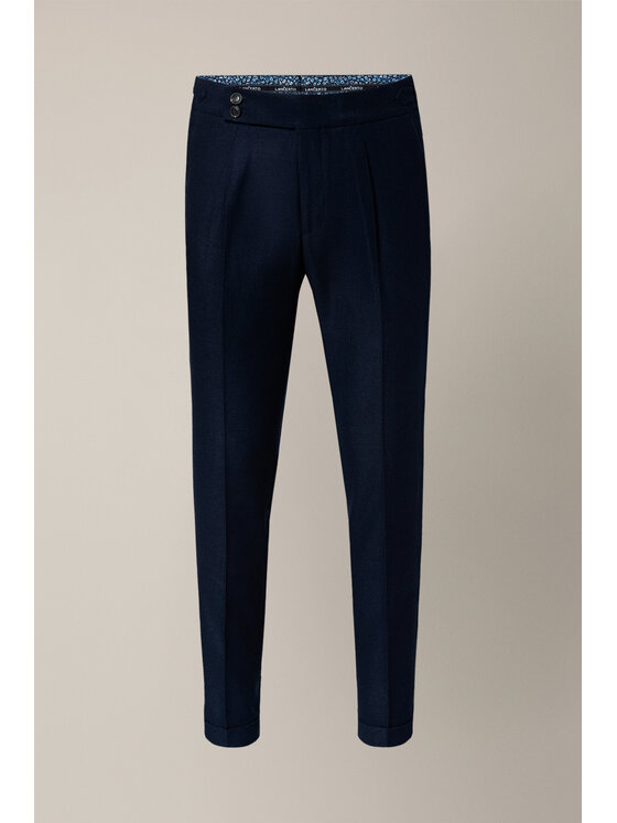 Lancerto Lancerto Spodnie materiałowe Paullo GranatoweSP131126000002 Granatowy Slim Fit