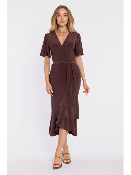 Made of Emotion Made of Emotion Abito da cocktail M912 Marrone A-Line Fit