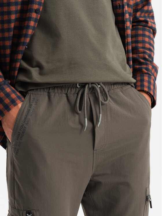Ombre Ombre Joggery OM-PAJO-0200 Khaki Regular Fit